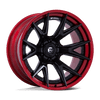 Fuel Offroad CATALYST 22x12 -44MM 6x139.7 MATTE BLACK W/ CANDY RED LIP FC402MQ22126844N