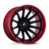 Fuel Offroad BURN 24x12 -44MM 6x139.7 MATTE BLACK W/ CANDY RED LIP FC403MQ24126844N