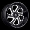 Fuel Offroad FLOW 20x9 1MM 6x139.7 GLOSS BLACK MILLED D58720908350