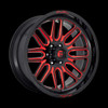 Fuel Offroad IGNITE 22x12 -43MM 5x127 GLOSS BLACK RED TINTED CLEAR D66322207347