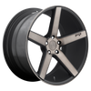 Niche MILAN 20x8.5 45MM 5x114.3 MATTE BLACK MACHINED W/ DOUBLE DARK TINT M134208565+45