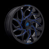 Fuel Utv RUNNER,UTV 20x7 13MM 4x156 GLOSS BLACK MILLED CANDY BLUE D7782070A544