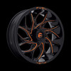 Fuel Utv RUNNER,UTV 20x7 13MM 4x137 GLOSS BLACK MILLED ORANGE D7802070A644