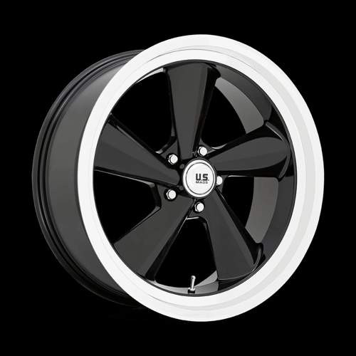 Us Mag TS 22x10.5 0MM 5x127 GLOSS BLACK W/ DIAMOND CUT LIP U13622057357R