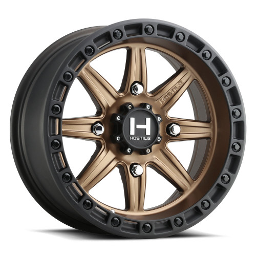 Hostile Utv Alpha 15x10 4x137 Matte Bronze center, Black ring H109-1510413754Z