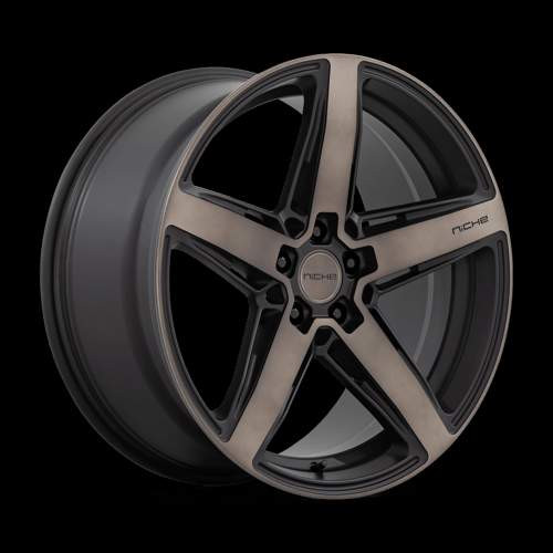 Niche TERAMO 20x9.5 35MM 5x114.3 MATTE BLACK W/ DOUBLE DARK TINT FACE M271209565+35