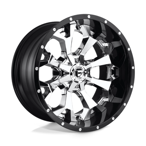 Fuel Offroad ASSAULT 22x10 -13MM 8x180 CHROME PLATED GLOSS BLACK LIP D24622001850