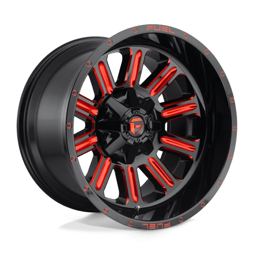 Fuel Offroad HARDLINE 18x9 20MM 6x135/6x139.7 GLOSS BLACK RED TINTED CLEAR D62118909857