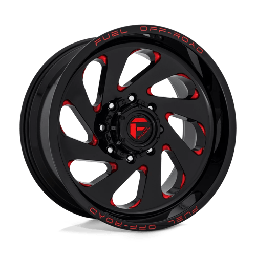 Fuel Offroad VORTEX 20x10 -18MM 8x165.1 GLOSS BLACK RED TINTED CLEAR D63820008247