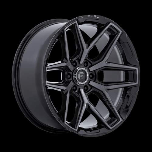 Fuel Offroad FLUX 20x9 1MM 6x139.7 GLOSS BLACK BRUSH FC GRAY DDT FC854BT20906801