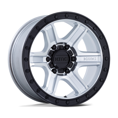 Kmc KM551 OUTRUN 17x8.5 -10MM 5x127 MACHINED W/ GLOSS BLACK LIP KM551DB17855010N