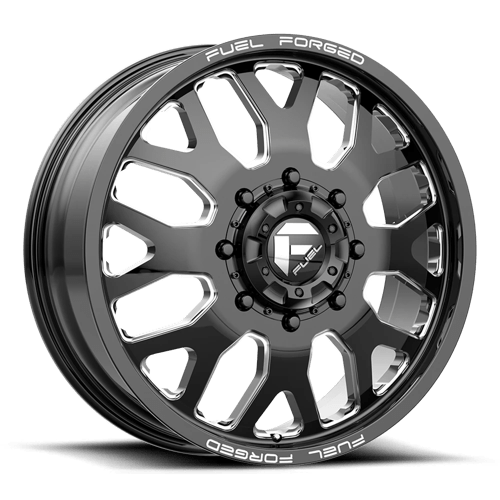 Fuel Offroad FF19D 22x8.25 105MM 8x165.1 GLOSS BLACK MILLED DE1922828D