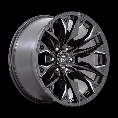 Fuel Offroad FLAME 20x9 1MM 8x180 GLOSS BLACK MILLED D80320901850