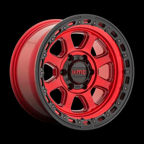 Kmc KM548 CHASE 17x9 0MM 5x127 CANDY RED W/ BLACK LIP KM54879050900