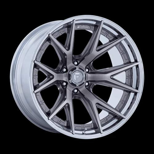 Fuel Offroad CATALYST 22x12 -44MM 6x135 PLATINUM W/ CHROME LIP FC402AP22126344N