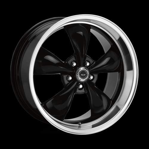 American Racing AR105 TORQ THRUST M 17x7.5 45MM 5x114.3 GLOSS BLACK W/ MACHINED LIP AR105M77566B