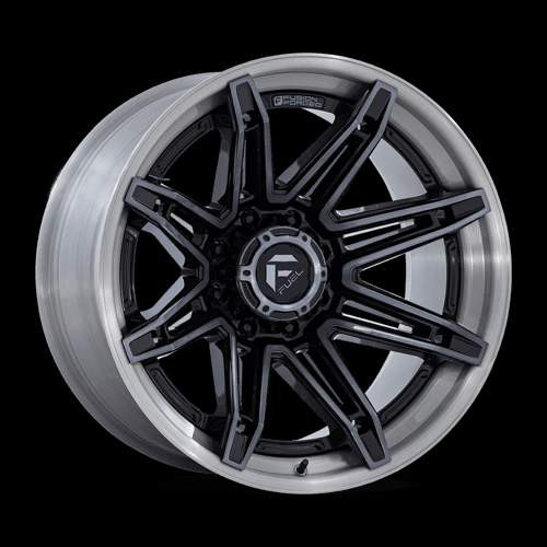 Fuel Offroad BRAWL 24x12 -44MM 8x165.1 GLOSS BLACK BRUSHED DARK TINT FC401BT24128044N