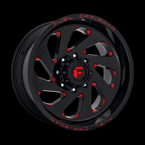 Fuel Offroad VORTEX 20x10 -18MM 6x139.7 GLOSS BLACK RED TINTED CLEAR D63820008447