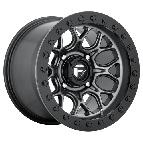 Fuel Utv TECH,BEADLOCK 15x10 0MM 4x156 MATTE GUN METAL BLACK BEAD RING D9191500A554