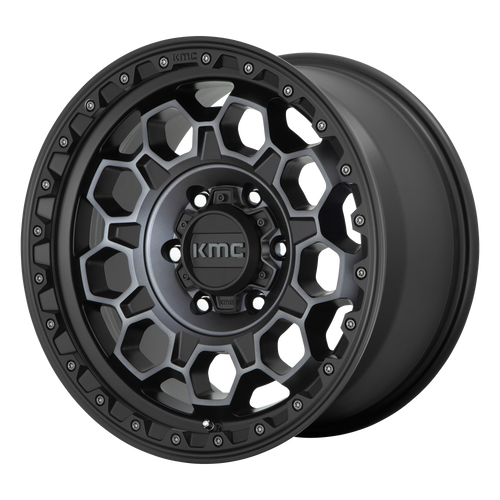 Kmc KM545 TREK 17x8 35MM 5x114.3 SATIN BLACK W/ GRAY TINT KM54578012435