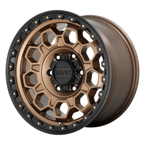 Kmc KM545 TREK 17x8 20MM 6x139.7 MATTE BRONZE W/ BLACK LIP KM54578068620