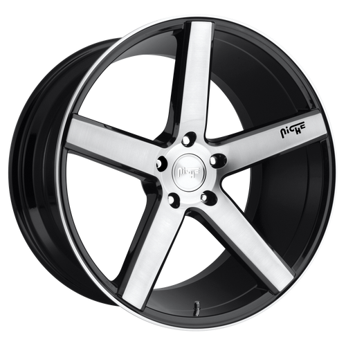 Niche MILAN 20x8.5 34MM 5x112 GLOSS BLACK BRUSHED M1242085F8+34