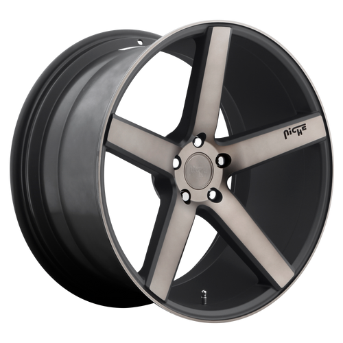 Niche MILAN 20x10 40MM 5x114.3 MATTE BLACK MACHINED W/ DOUBLE DARK TINT M134200065+40