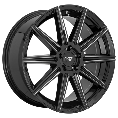 Niche TIFOSI 20x10.5 40MM 5x114.3 GLOSS BLACK MILLED M243200565+40