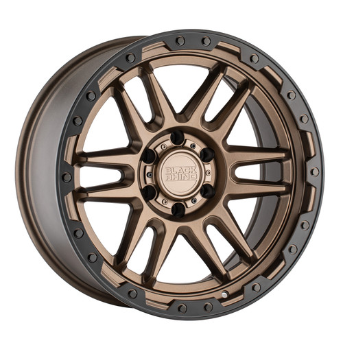 Black Rhino APACHE 18x9 -18MM 6x139.7 MATTE BRONZE W/ BLACK RING & BLACK BOLTS 1890APC-86140Z12