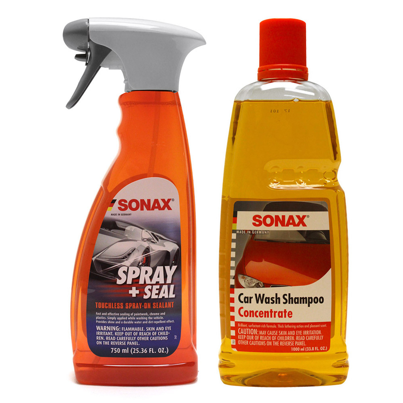 SONAX Spray + Seal & Car Wash Shampoo Concentrate Bundle