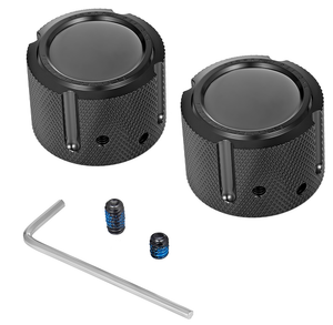 Figurati Designs - Front Axle Nut Cover - Stainless Steel - Smooth - Black - Front Axle Nut Cover - FD60-FAC-BK Figurati Designs - Front Axle Nut Cover - Stainless Steel - Smooth - Black - Front Axle Nut Cover - FD60-FAC-BK