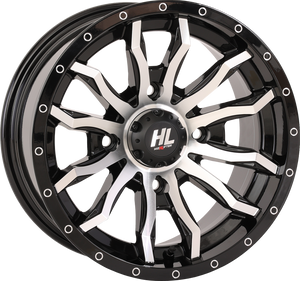 High Lifter - Wheel - HL21 - Front/Rear - Gloss Black w/Machined - 14x7 - 4/156 - 4+3 (+10 mm) - HL21 Wheel - 14HL21-1156