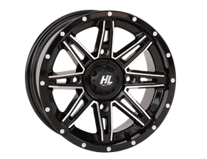 High Lifter - Wheel - HL22 - Front/Rear - Gloss Black w/Machined - 14x7 - 4/137 - 4+3 (+10 mm) - HL22 Wheel - 14HL22-1137