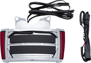 Ciro - License Plate Frame - Chrome - Red - LED Lighted License Plate Frame - 40300