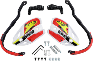 Cycra - Handguards - Ultra - Oversized - White/Red - Ultra Probend CRM Wrap Around Handguards for 1-1/8" Handlebars - 1CYC-7408-32X