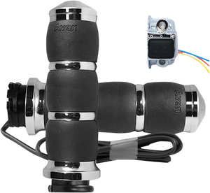 Avon Grips - Grips - Heated - Velvet Air - Cable - Chrome - Heated Grips - AIR-93-HT