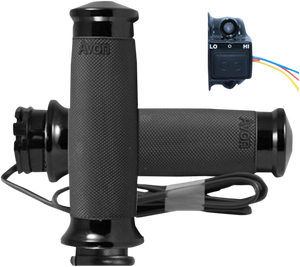 Avon Grips - Grips - Heated - Custom Contour - Cable - Black - Heated Grips - CC-86-ANO-HT