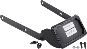 Cycle Visions - LP Plate Frame & Mount with Signals - FXSB - Black - Curved License Plate Frame and Mount with License Plate Light - CV-4654B Cycle Visions - LP Plate Frame & Mount with Signals - FXSB - Black - Curved License Plate Frame and Mount with License Plate Light - CV-4654B