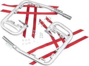 Dg Performance - Nerf Bars - TRX90 - Natural/Red - Alloy Nerf Bars - 60-2100