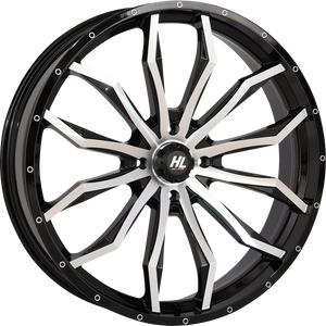 High Lifter - Wheel - HL21 - Front/Rear - Gloss Black w/Machined - 24x7 - 4/156 - 4+3 (+10 mm) - HL21 Wheel - 24HL21-1156