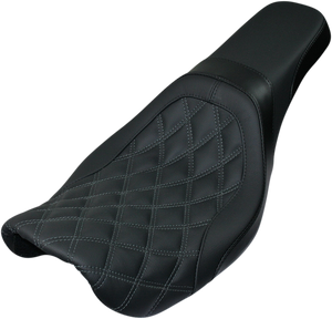 Danny Gray - Weekday 2-Up Seat - Double Diamond w/ Gray Stitching - Black FXD - Weekday 2-Up Seat - 22-608DIA Danny Gray - Weekday 2-Up Seat - Double Diamond w/ Gray Stitching - Black FXD - Weekday 2-Up Seat - 22-608DIA
