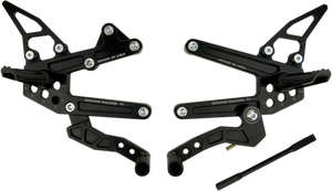 Driven Racing - TT Rearset - ZX6R - TT Rearsets - DRP-705-BK