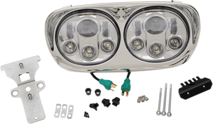Headwinds - 5.75" Headlight Assembly - 99-13 FLTR - Chrome - Dual LED Assembly Headlight - 8-9552-02CA