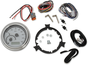 Dakota Digital - MXV Series Analog Gauge System - White/Gray/Chrome - MVX Series Analog Gauge System  2002WGC Model - MVX-2002-WG-C Dakota Digital - MXV Series Analog Gauge System - White/Gray/Chrome - MVX Series Analog Gauge System  2002WGC Model - MVX-2002-WG-C