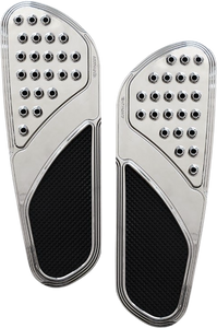 Accutronix - Front Floorboards - Chrome w/ Rubber Inserts - Front Floorboards - FBF01-DVC