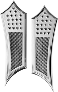 Accutronix - Front Floorboards - Chrome Knurled - Front Floorboards - FBF01-KDIC