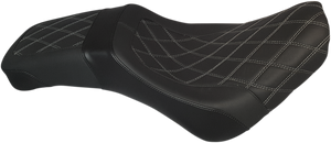Danny Gray - Weekday 2-Up Seat - Double Diamond w/ Gray Stitching - XL - Black - FL - Weekday 2-Up Seat - 21-208DIA