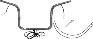 Fat Baggers Inc. - Handlebar Kit - Rounded Top - 12" - Chrome - Plug & Play EZ Install 1-1/4" Round Top Handlebar Kit - 901512
