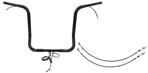 Fat Baggers Inc. - Handlebar Kit - Rounded Top - 16" - Black - Plug & Play EZ Install 1-1/4" Round Top Handlebar Kit - 901516-B