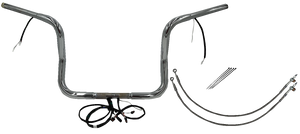 Fat Baggers Inc. - Handlebar Kit - Rounded Top - 12" - Chrome - Plug & Play EZ Install 1-1/4" Round Top Handlebar Kit - 902512